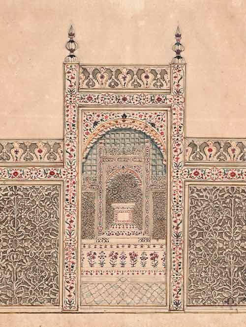 taj mahal south façade entrance