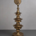 oil lamp with peacock finial