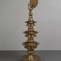 oil lamp with peacock finial