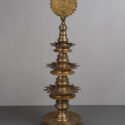 oil lamp with peacock finial