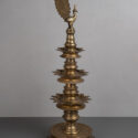 oil lamp with peacock finial