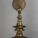 oil lamp with peacock finial