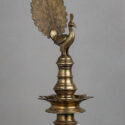 oil lamp with peacock finial
