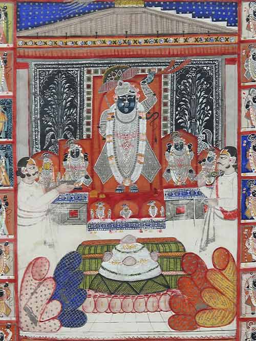 pichhwai of sapta swarupa annakutotsava