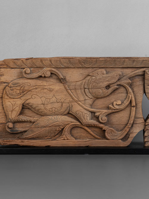 carved tiger panel