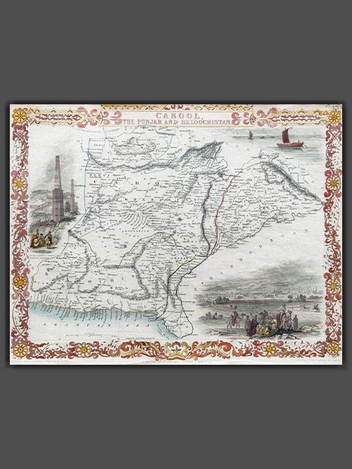 map of cabool, punjab and beloochistan
