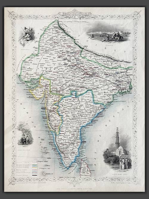 map of british india