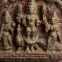 kartikeya with consorts chariot panel