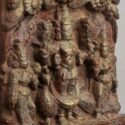 kartikeya with consorts chariot panel