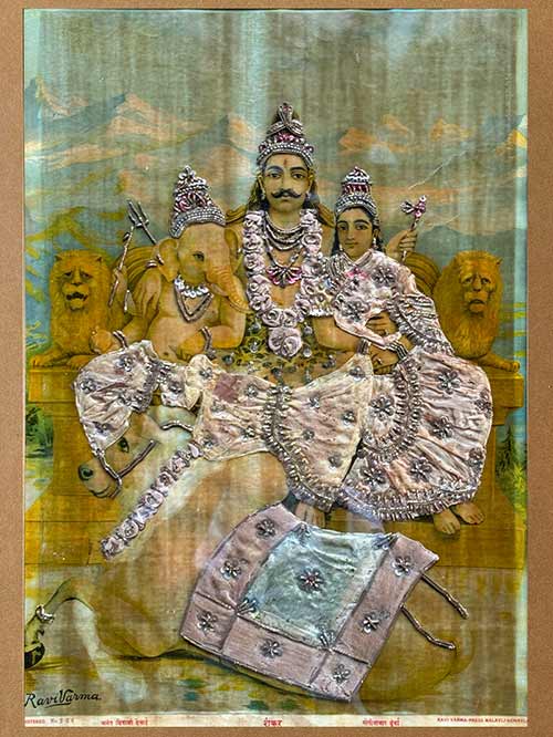 shiva, parvati, ganesha on nandi